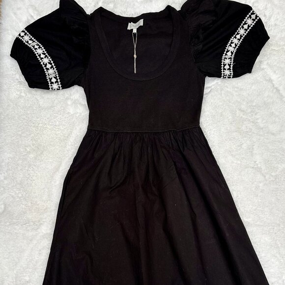 Cleobella Women’s Black Midi Dress – Puff Sleeve - Picture 3 of 15